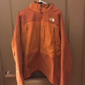 Orange North face jacket